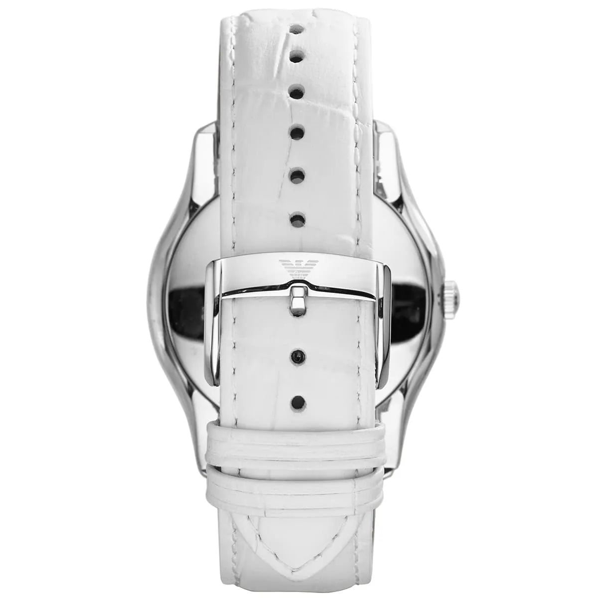 Emporio Armani Classic White Dial White Genuine Leather Men's Watch - AR1751