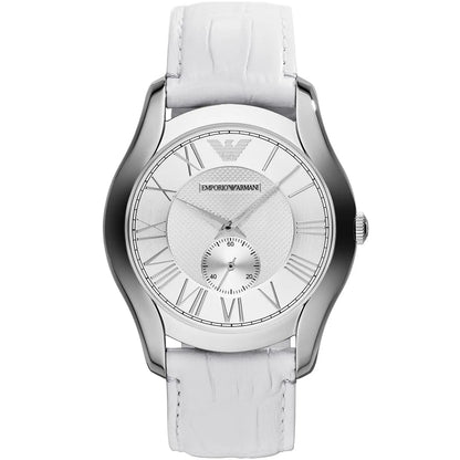 Emporio Armani Classic White Dial White Genuine Leather Men's Watch - AR1751