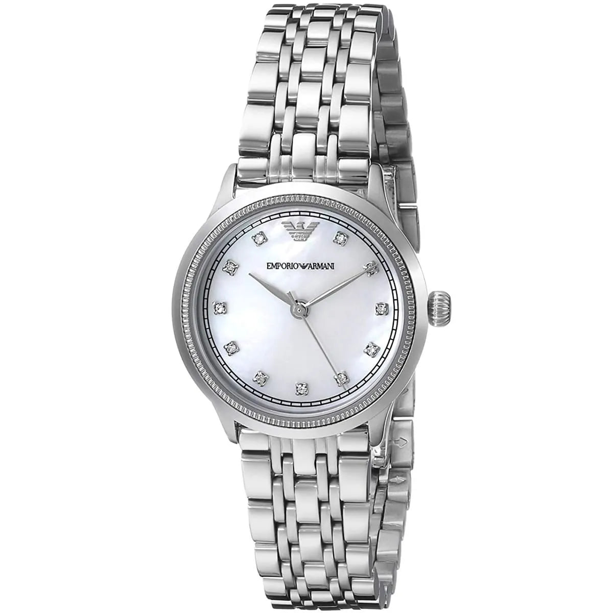 Emporio Armani Alpha X-Small Coin-edge Bezel Silver Women's Watch - AR1803