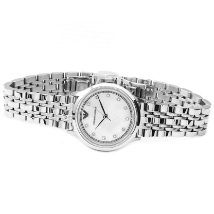 Emporio Armani Alpha X-Small Coin-edge Bezel Silver Women's Watch - AR1803