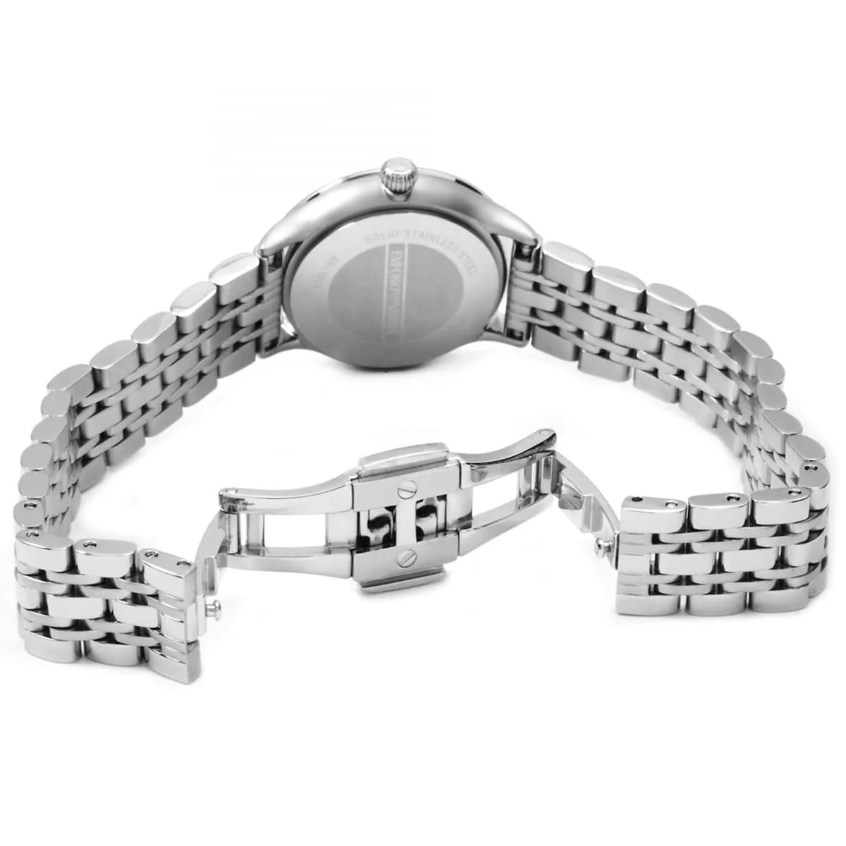 Emporio Armani Alpha X-Small Coin-edge Bezel Silver Women's Watch - AR1803