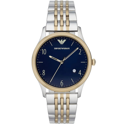 Emporio Armani Beta Large Sunray Blue Dial Two-tone Men's Watch - AR1868