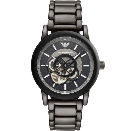 Emporio Armani Luigi Meccanico Automatic Matte Gunmetal Men's Watch - AR60010