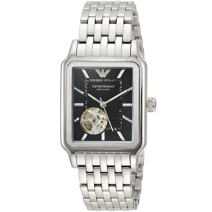 Emporio Armani Diego Automatic Rectangle Silver Men's Watch - AR60057