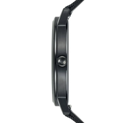 Emporio Armani Kappa Black and White Striped Nylon Strap Men's Watch - AR80004
