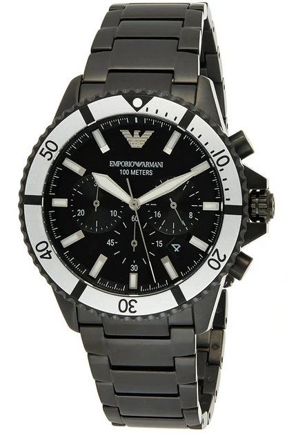 Emporio Armani Diver Chronograph Black Men's Watch - AR80050