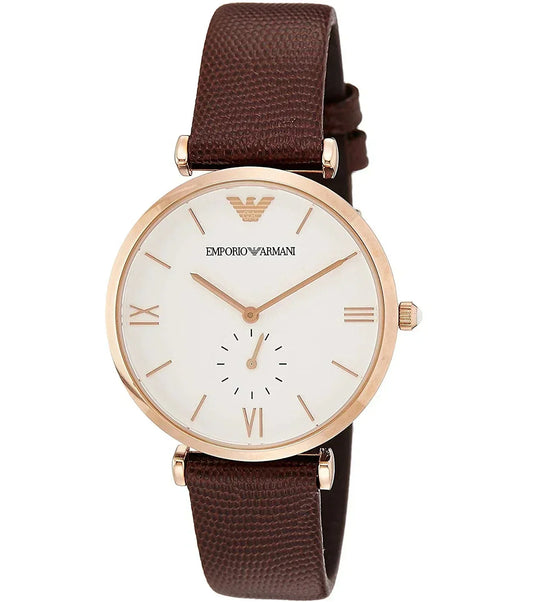Emporio Armani Gianni T-Bar Rose Gold Men's Watch AR9042 (Different Strap)