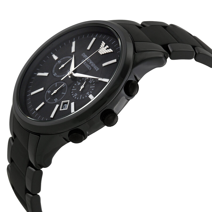 Emporio Armani Ceramica Chronograph Black Dial Men's Watch AR1451