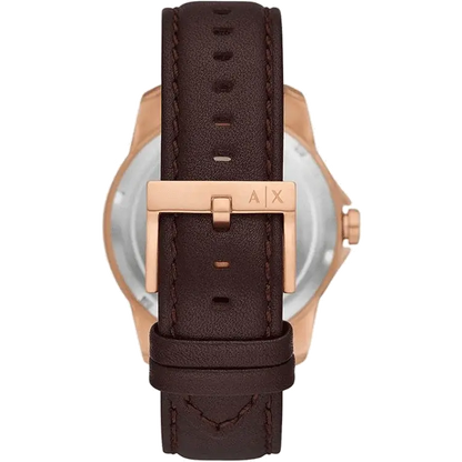 Armani Exchange Banks Three-Hand Day-Date Brown Sunray Dial Men's Watch - AX1740