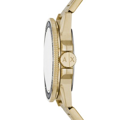 Armani Exchange Leonardo Gold-Toned Analog Men's Watch - AX1854