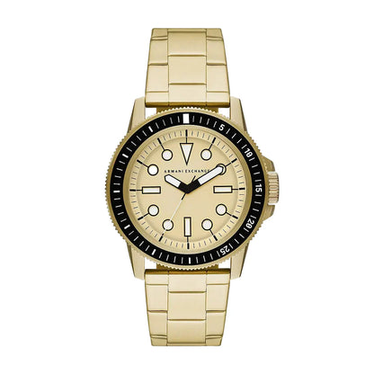 Armani Exchange Leonardo Gold-Toned Analog Men's Watch - AX1854