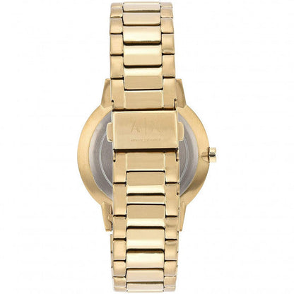 AX2707 watch caseback revealing stainless steel construction and engraved case