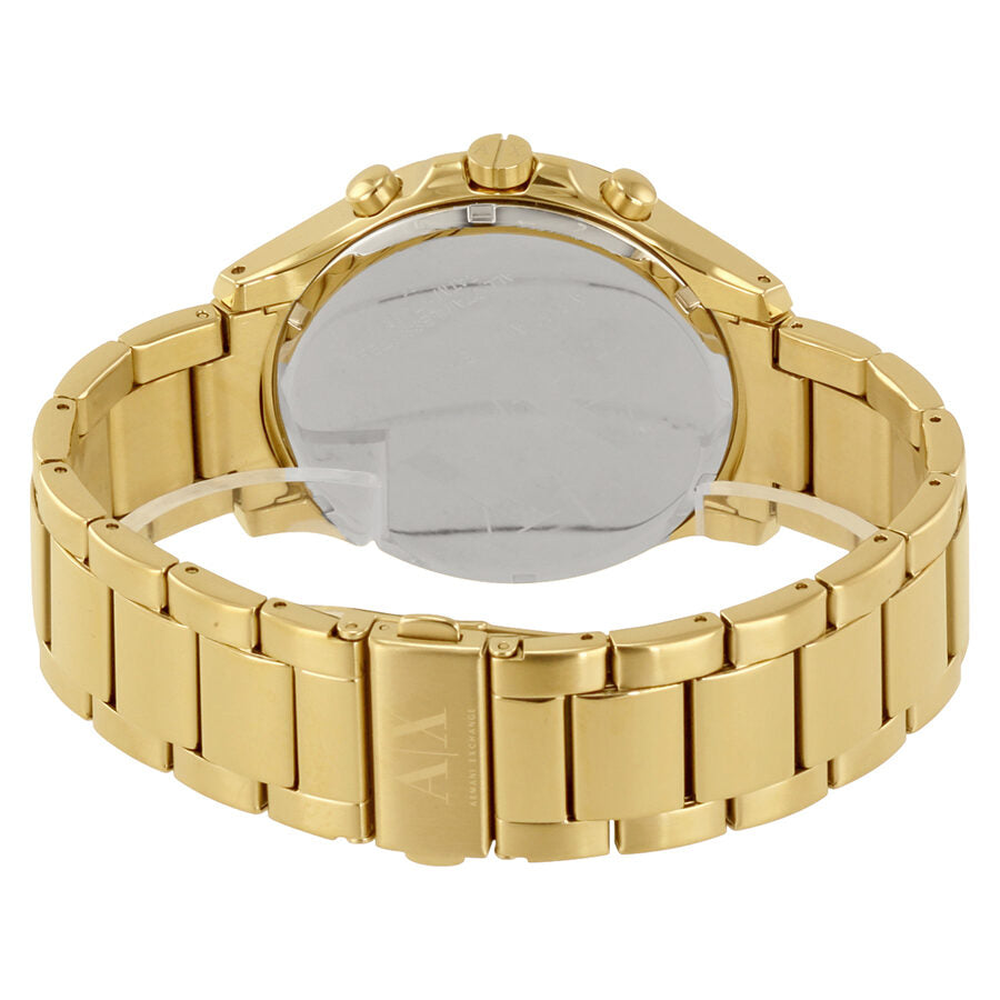 Armani Exchange Black Dial Chronograph Gold-plated Unisex Watch AX2137