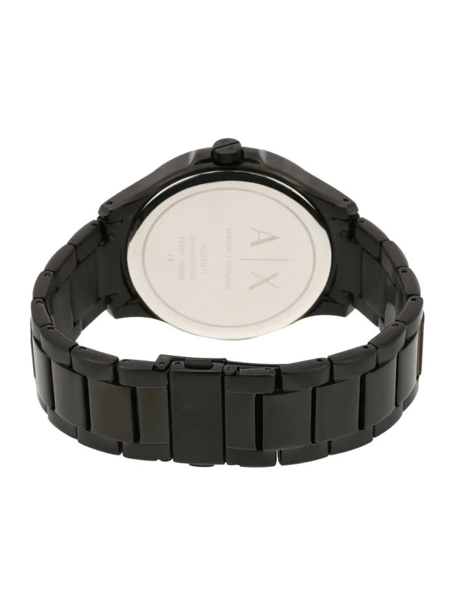 Armani Exchange Hampton Date All Black & Yellow Watch - AX2407