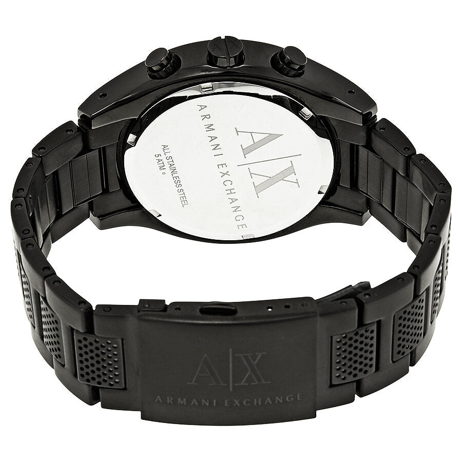 Armani Exchange Chronograph Black Dial Black Ion-plated Men's Watch AX1605