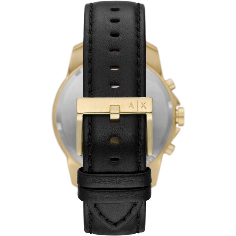 Armani Exchange Banks Chronograph Black Leather Men's Watch - AX7133