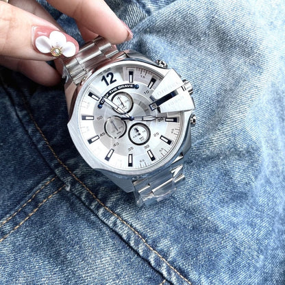 Diesel Mega Chief Chrono All Silver Men's Watch DZ4477
