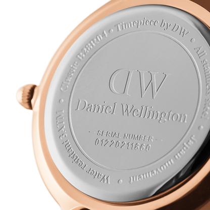Daniel Wellington St. Mawes 28mm Black Dial Genuine Leather Women's Watch - DW00100221