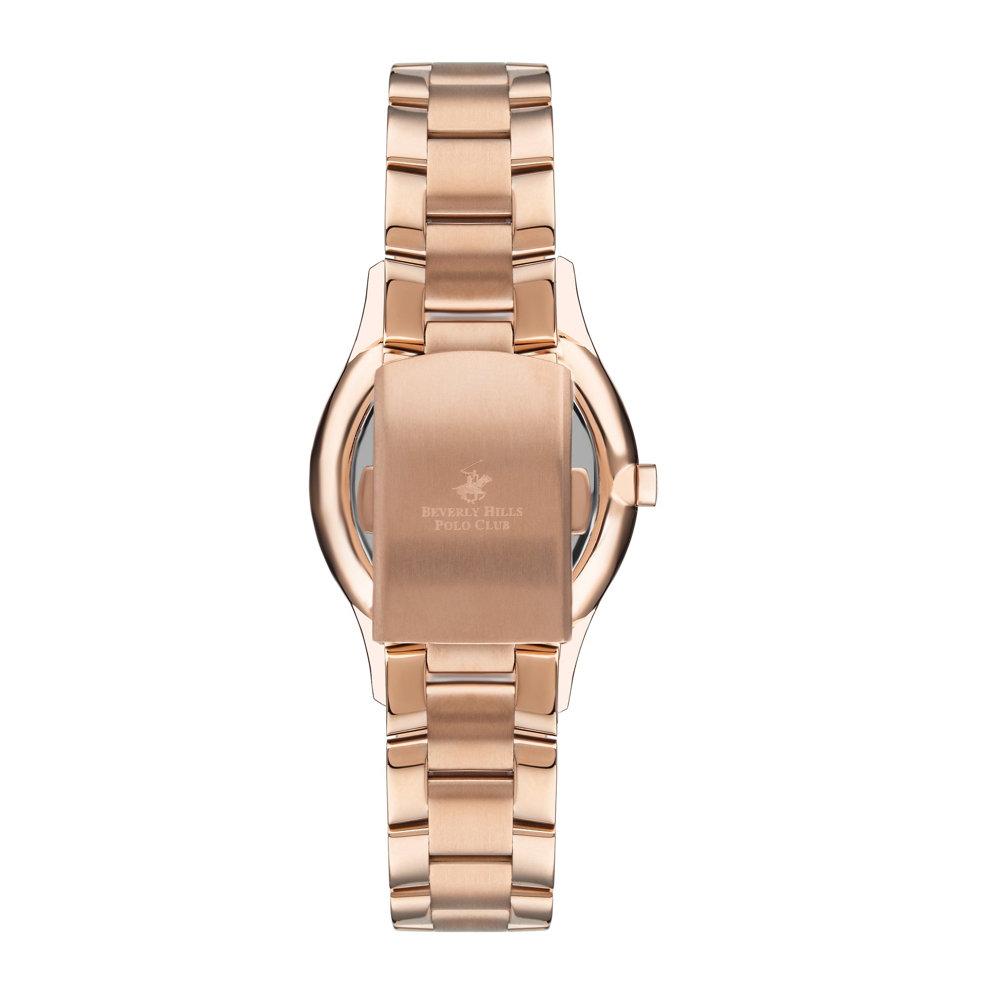 Beverly Hills Polo Club Rose Gold Silver Sunray Dial Watch – BP3286X.430