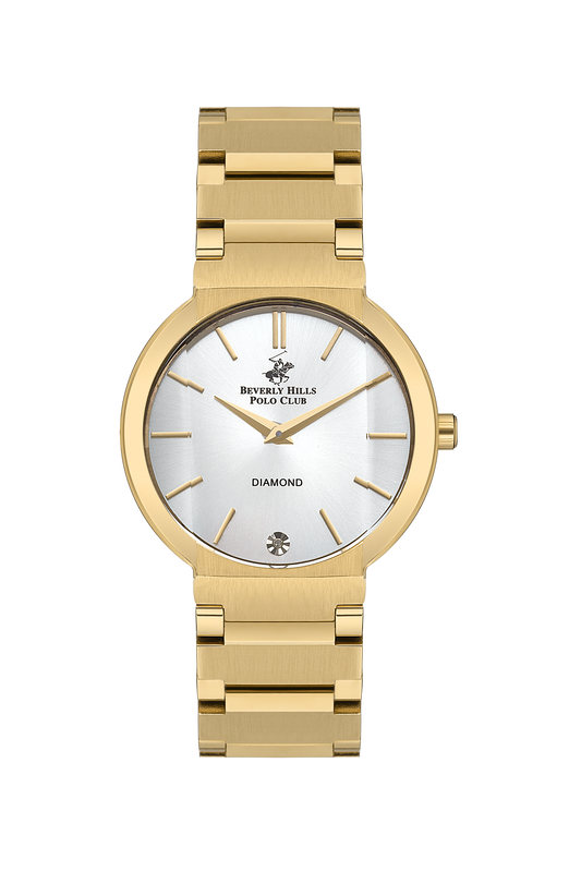 Beverly Hills Polo Club All Gold White Dial Diamond Watch – BP3568X.120