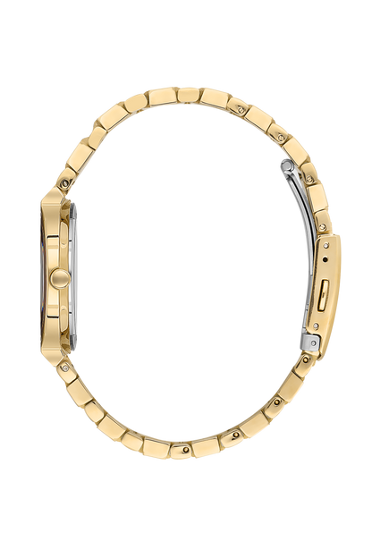 All gold bracelet strap with polished and brushed segments