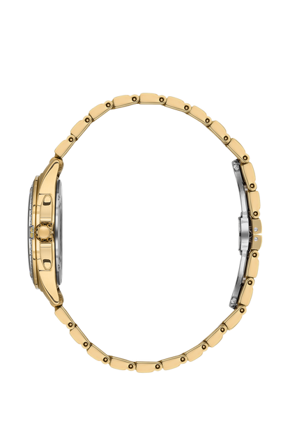 Gold bracelet strap side view of Beverly Hills Polo Club BP3587C.120 watch