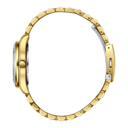 Beverly Hills Polo Club Mother Pearl Genuine Diamond Gold Watch BP3808C.120