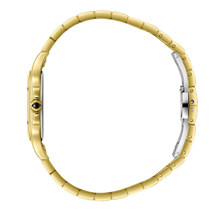 Gold link bracelet strap of Beverly Hills Polo Club square watch