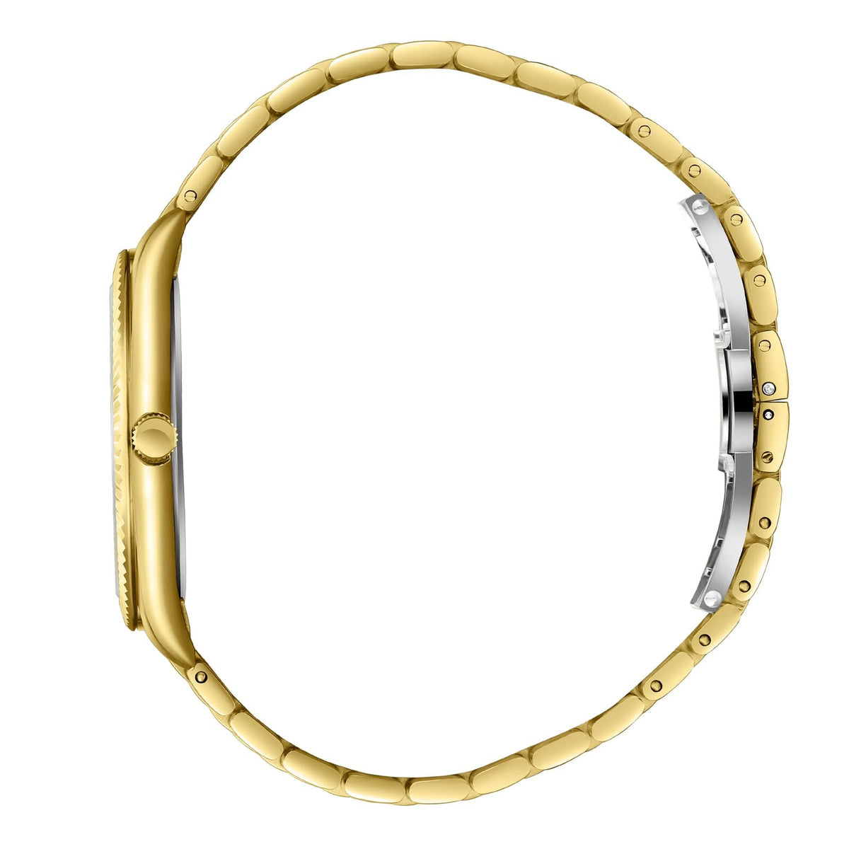 Beverly Hills Polo Club Slim Tech 5 all gold bracelet with adjustable links