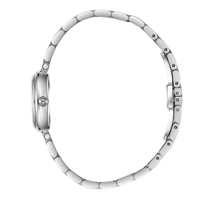 Side profile view of Beverly Hills Polo Club BP3838X.390 silver bracelet watch