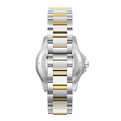 Beverly Hills Polo Club two-tone stainless steel and gold bracelet with alternating metal links and brushed finish