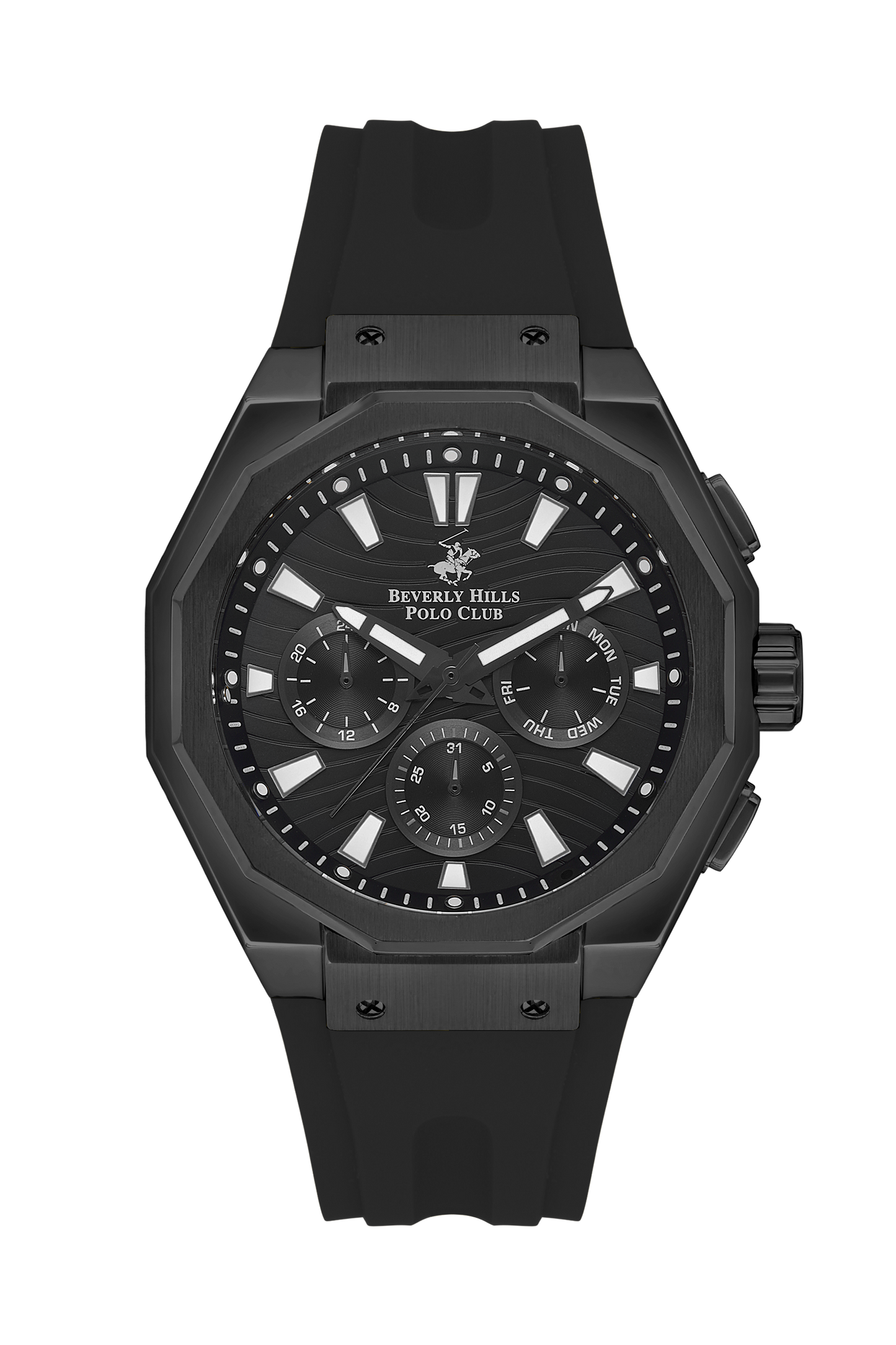 Beverly Hills Polo Club Multifunction All Black Watch – BP3557X.651