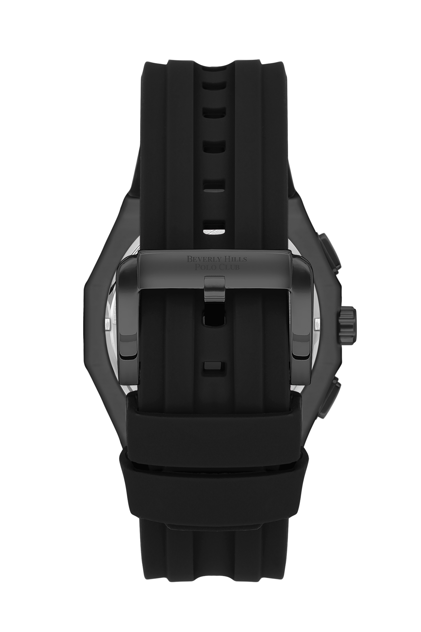 BEVERLY HILLS POLO CLUB Black Chronograph Silicone Watch – BP3557X.651