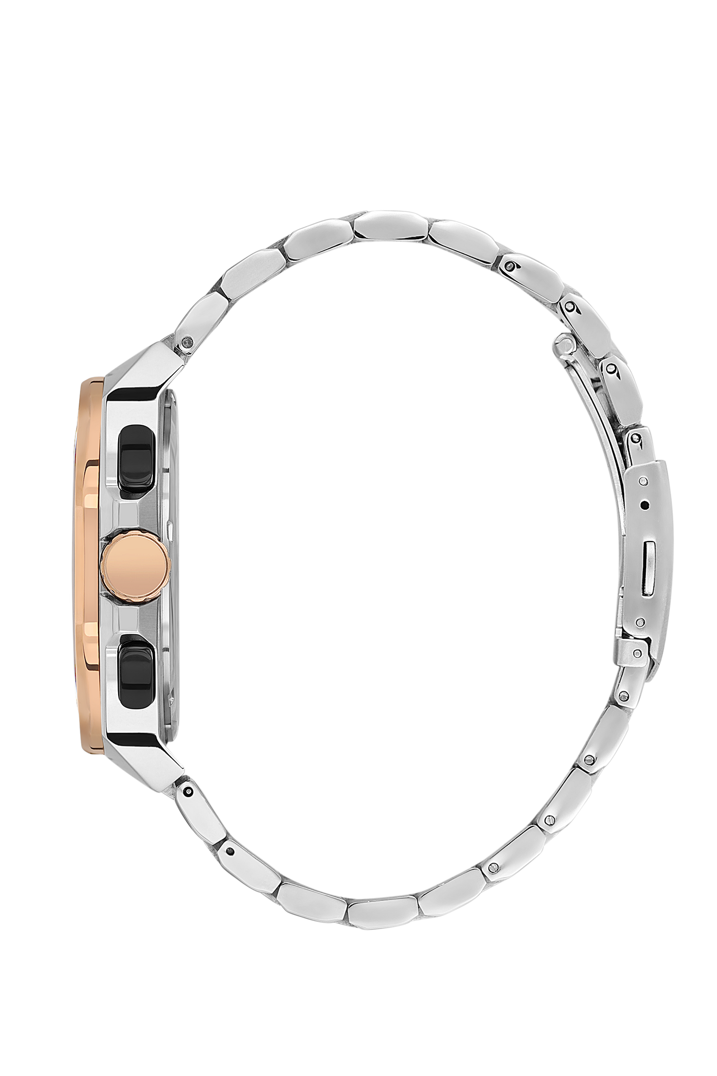 Beverly Hills Polo Club Multifunction Black Dial Rose Gold / Silver Watch BP3537X.550