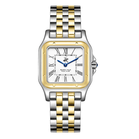 Beverly Hills Polo Club Blue Steel Two-Tone Square Watch - BP3824C.230