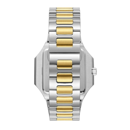 Beverly Hills Polo Club Blue Steel Two-Tone Square Date Watch BP3845X.230