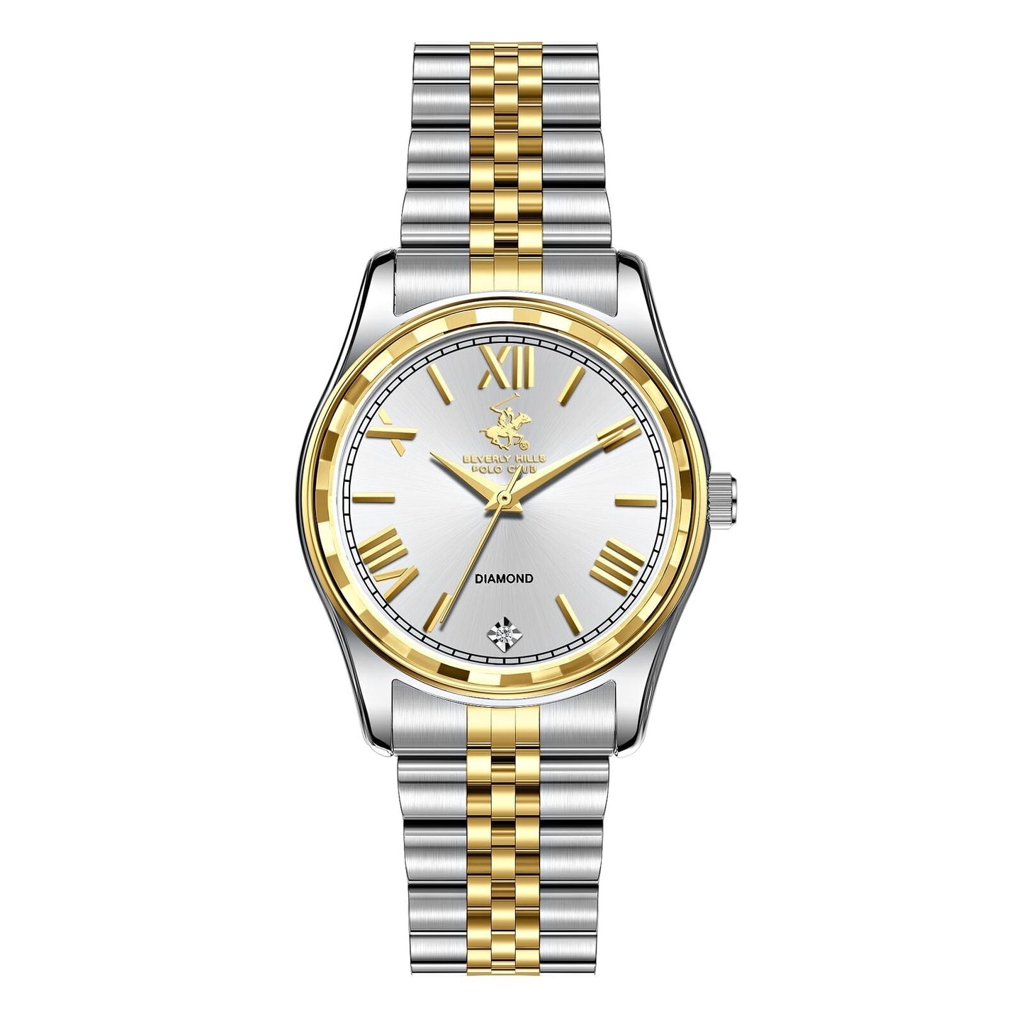 Beverly Hills Polo Club Luxury Two-Tone Genuine Diamond Watch - BP3808C.220