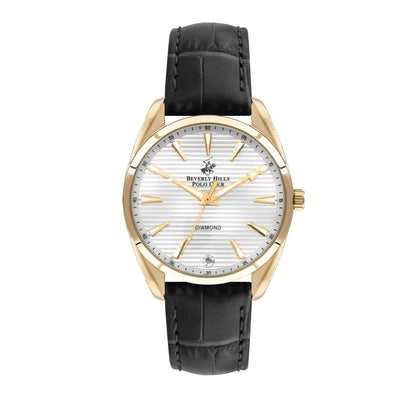 Beverly Hills Polo Club Leather Genuine Diamond Watch – BP3339X.130