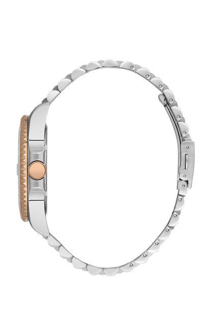 BP3126X.550 two-tone silver and rose gold bracelet side view