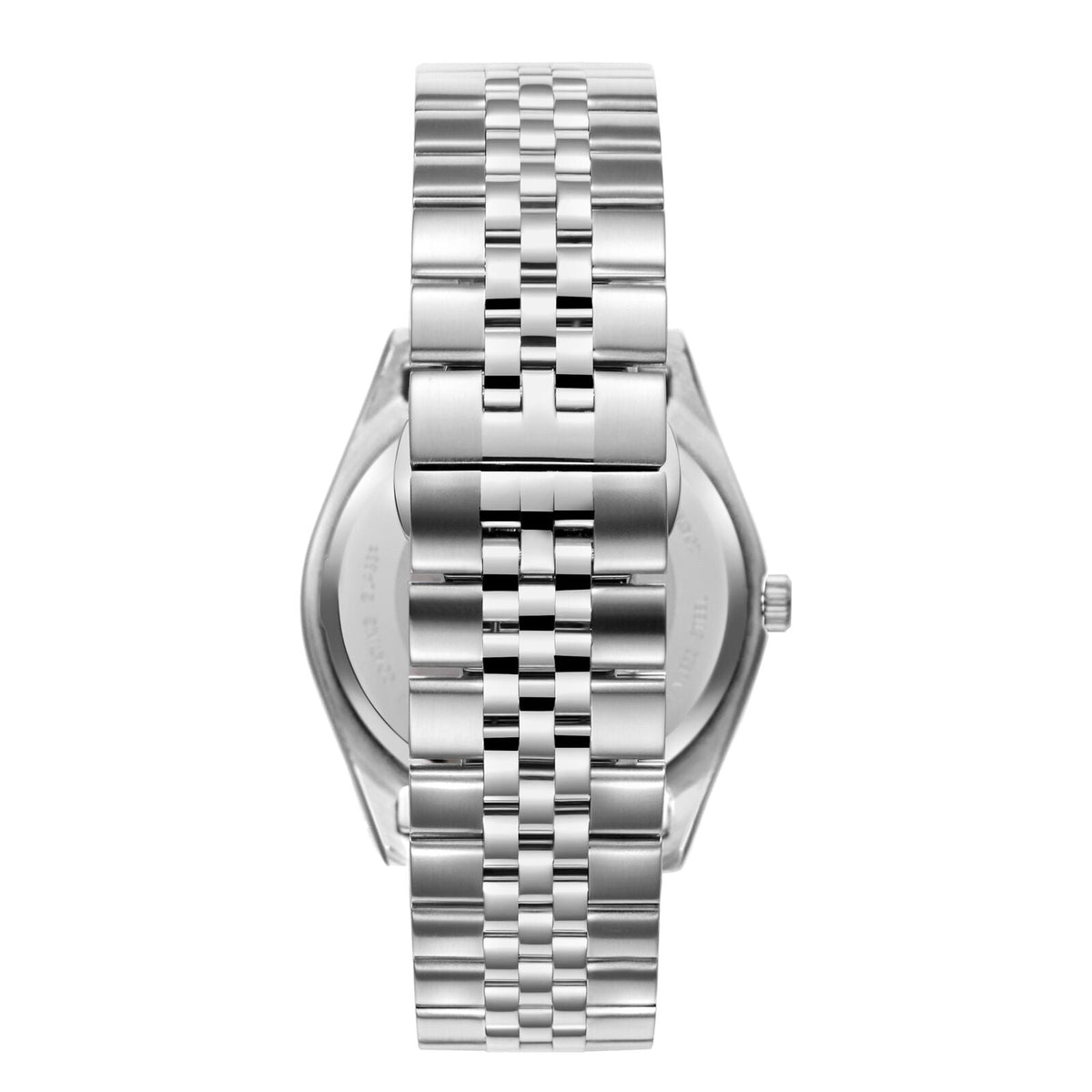 Beverly Hills Polo Club silver link bracelet with block-link design and folding clasp