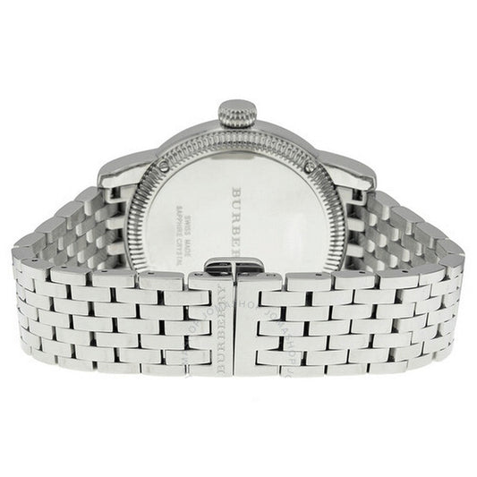 Burberry Analog White Dial Silver Steel Strap Watch for Women - BU7838