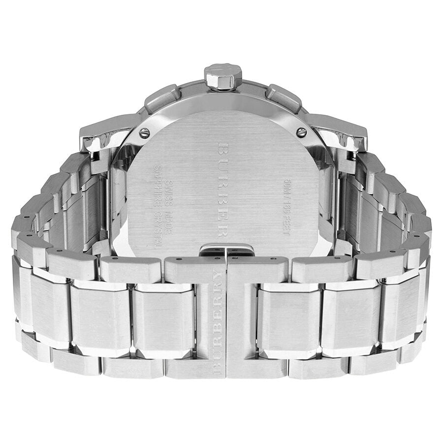 Burberry Black Dial Chronograph Stainless Steel Men's Watch BU9351