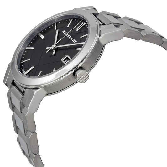 Burberry Black Dial Stainless Steel Unisex Watch BU9001