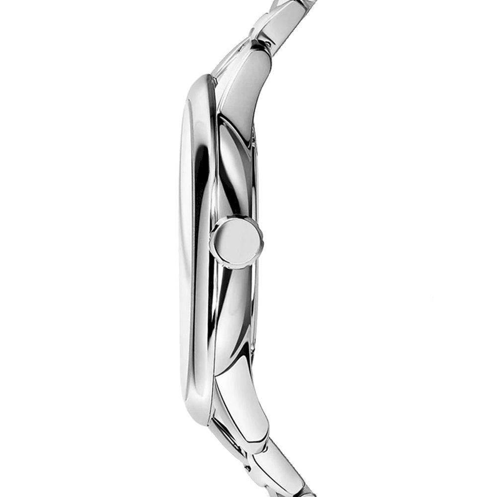 Burberry The Classic Check Stamped Dial Silver Dial Silver Stainless Steel Men's Watch BU10004