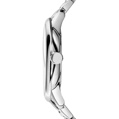 Burberry The Classic Check Stamped Dial Silver Dial Silver Stainless Steel Men's Watch BU10004