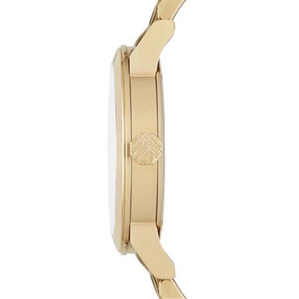 Burberry The City Gold Tone Leather Strap Gold Dial Men's Watch BU9032