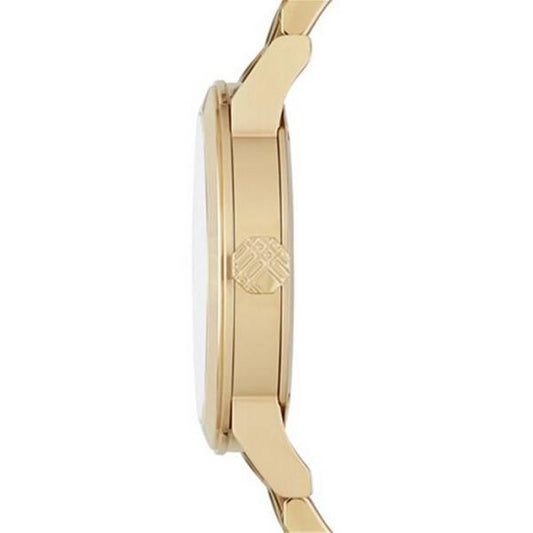 Burberry The City Gold Tone Leather Strap Gold Dial Men's Watch BU9032