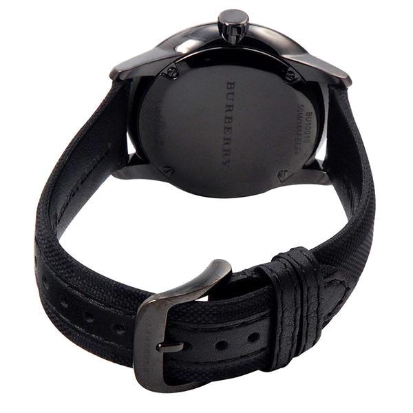 Burberry Check Stamped Leather Strap Men's Watch BU10010