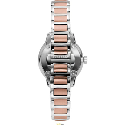 Burberry The Classic Two-Tone Bezel Rose Dial Silver & Rose Gold Steel Women's Watch Watch BU10117