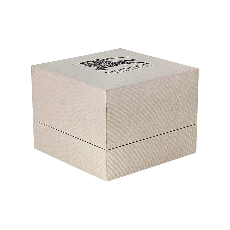 Burberry Classic Round Beige Dial Black Leather Men's Watch BU10000